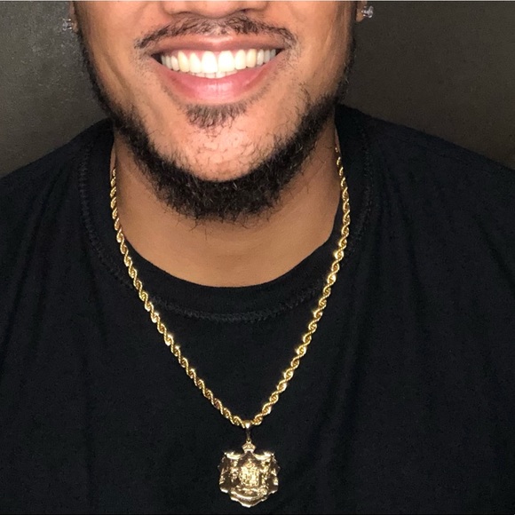 14k GOLD Hawaiian Coat of Arms 5mm x 20in Necklace - Picture 6 of 8